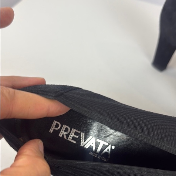 Vintage Prevata Black Suede with Bow 3” Heels - Picture 5 of 11